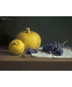 Henk Helmantel, Still life with grapes and pumpkins