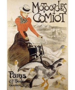 Théophile-Alexandre Steinlen, Werbeplakat für 'Motorcycles Comiot'. Gedruckt bei Charles Verneau, Paris. 1899