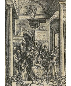 Albrecht Dürer, Marienleben: Mariens Verehrung. 1502.