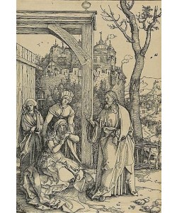 Albrecht Dürer, Marienleben: Abschied Christi von seiner Mutter. Um 1504.