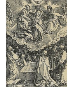 Albrecht Dürer, Marienleben: Die Himmelfahrt und Krönung Marias. 1510.