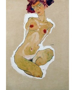 Egon Schiele, Hockender weiblicher Akt. 1910