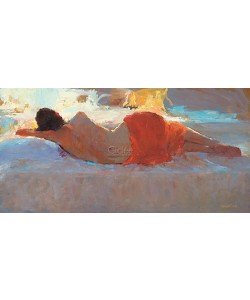 Dinie Boogaart, Reclining model in red
