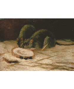 Vincent van Gogh, Zwei Ratten. / Deux Rats.  ca. 1884.