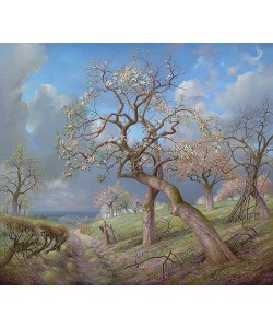 Patrick Creyghton, Blooming apple trees near the Meuse valley