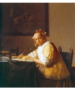 Jan Vermeer van Delft, Junges briefschreibendes Mädchen. Um 1665