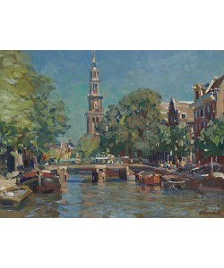 Hans Versfelt, Westerkerk on a summer day
