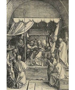 Albrecht Dürer, Marienleben: Der Tod Marias. 1510.