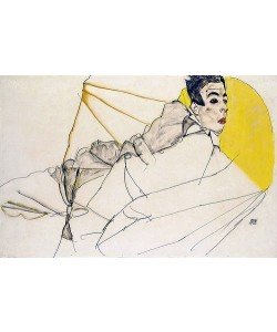 Egon Schiele, Liegender Knabe (Erich Lederer). 1913