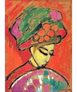 Alexej von Jawlensky, Mädchen mit Blumenhut (Mädchen mit Turban). 1910