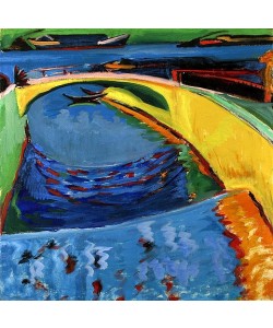 Ernst Ludwig Kirchner, Brücke an der Prießnitzmündung. Um 1910