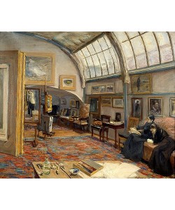 Max Liebermann, Atelier des Künstlers am Brandenburger Tor in Berlin. 1902