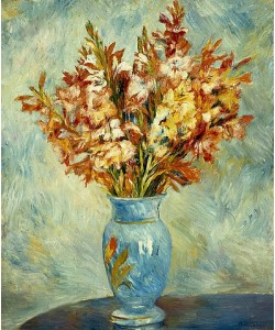 Pierre-Auguste Renoir, Gladiolen in einer blauen Vase (Glaieuls au Vase Bleu). 1884