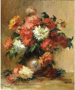 Pierre-Auguste Renoir, Stilleben mit Dahlien. Um 1886-90