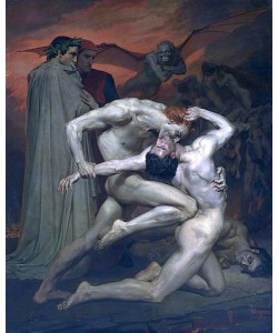 William Adolphe Bouguereau, Dante und Vergil in der Hölle. 1850