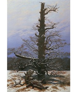 Caspar David Friedrich, Eichbaum im Schnee. 1829