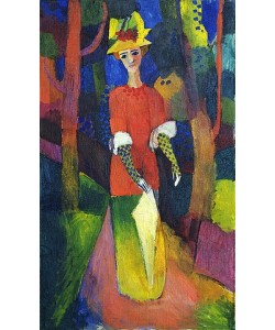 August Macke, Dame im Park. 1914