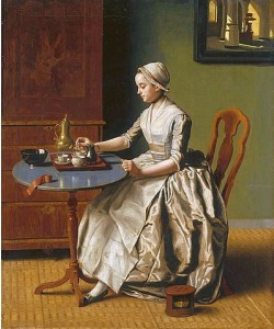 Jean-Étienne Liotard, Das Schokoladenmädchen (La Chocolatière). Um 1745