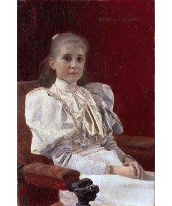 Gustav Klimt, Sitzendes junges Mädchen. Um 1894.