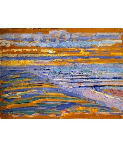 Piet Mondrian, Dünen mit Strand und Pier, Domburg. 1909