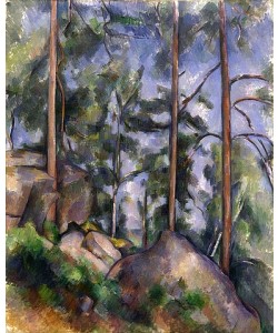 Paul Cézanne, Kiefern und Felsen (Fontainebleau?). Um 1897