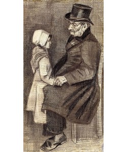 Vincent van Gogh, Sitzender Mann mit Mädchen (Homme Assis avec Fillete). 1882