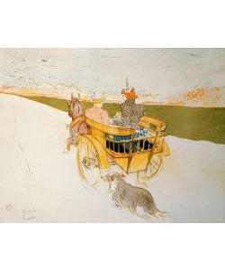 Henri de Toulouse-Lautrec, Ausfahrt im Einspänner. 1897.
