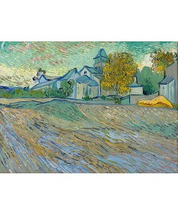Vincent van Gogh, Vue de l'asile et de la Chapelle de Saint-Rémy. 1889.