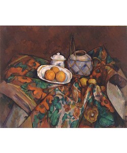 Paul Cézanne, Stillleben mit Ingwergefäß, Zuckerdose und Orangen. 1902-06