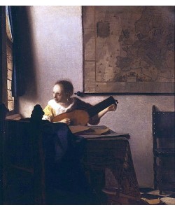 Jan Vermeer van Delft, Die Lautenspielerin am Fenster. 1664