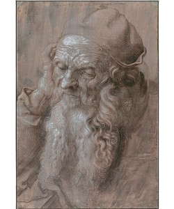 Albrecht Dürer, Bildnis eines 93-jährigen Mannes (Studie für das Gemälde 'Der Heilige Hieronymus'). 1521
