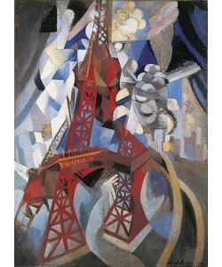 Robert Delaunay, Der rote Eiffelturm (La Tour Rouge).1911-12