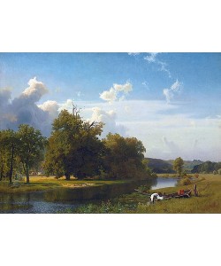 Albert Bierstadt, Flusslandschaft, Westphalia. 1855
