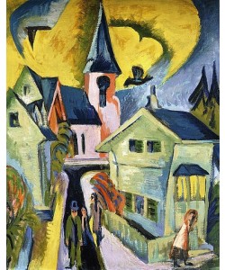 Ernst Ludwig Kirchner, Königstein mit roter Kirche. 1916