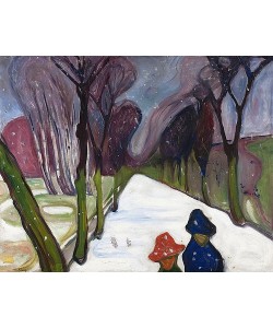 Edvard Munch, Allee im Schneegestöber. 1906