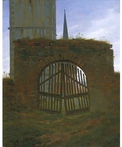 Caspar David Friedrich, Der Kirchhof zu Prießnitz bei Dresden. Um 1825/30.