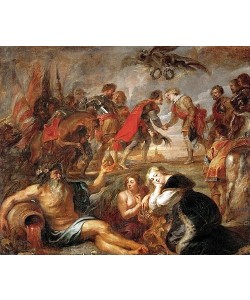 Peter Paul Rubens, Begegnung König Ferdinands von Ungarn mit dem Kardinalinfanten Ferdinand vor der Schlacht bei Nördlingen. 1634/35.