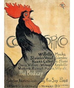 Théophile-Alexandre Steinlen, Cocorico. (Plakatwerbung der Zeitschrift 'Cocorico'). 1899