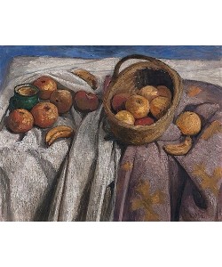 Paula Modersohn-Becker, Stillleben mit Äpfeln und Bananen. 1905.