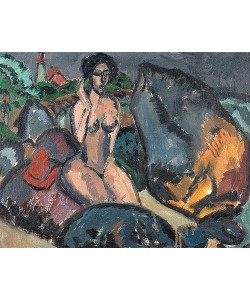 Ernst Ludwig Kirchner, Badende zwischen Steinen. 1912