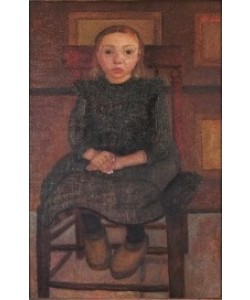 Paula Modersohn-Becker, Worpsweder Bauernkind auf einem Stuhl sitzend. 1905
