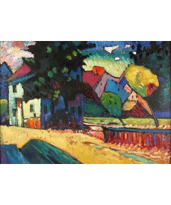 Wassily Kandinsky, Murnau - Landschaft mit grünem Haus. 1909