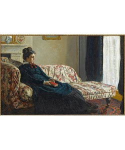 Claude Monet, Meditation. Madame Monet auf einem Canapé, Camille Doncieux, erste Frau des Malers. Um 1871