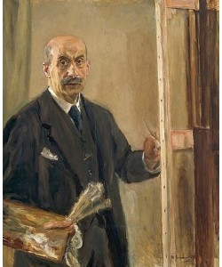 Max Liebermann, Selbstportrait an der Staffelei. 1916.