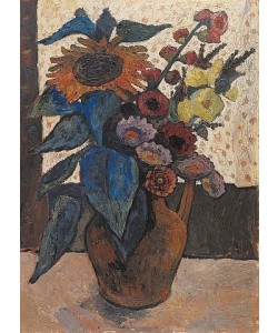 Paula Modersohn-Becker, Stilleben mit Blumen. 1907.