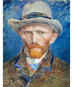 Vincent van Gogh, Selbstbildnis mit grauem Filzhut. 1887.