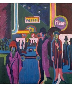 Ernst Ludwig Kirchner, Straßenszene bei Nacht. 1925.