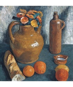 Paula Modersohn-Becker, Stillleben mit Krug und Flasche. Um 1903.