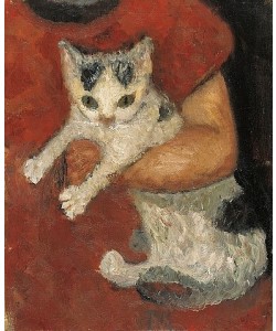 Paula Modersohn-Becker, Katze in einem Kinderarm. Um 1903.