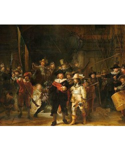 Rembrandt van Rijn, Die Kompanie des Kapitäns Frans Banninck Cocq, auch 'Die Nachtwache'. 1642